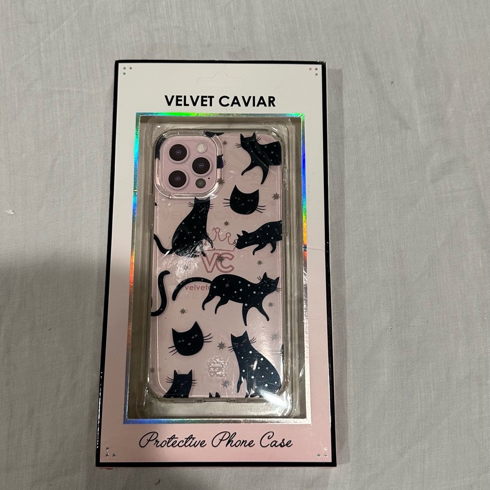 Velvet Caviar Protective Phone Case with Black and White Design